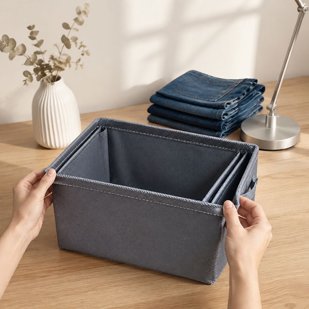 Easy-to-carry collapsible organizer for bedroom use