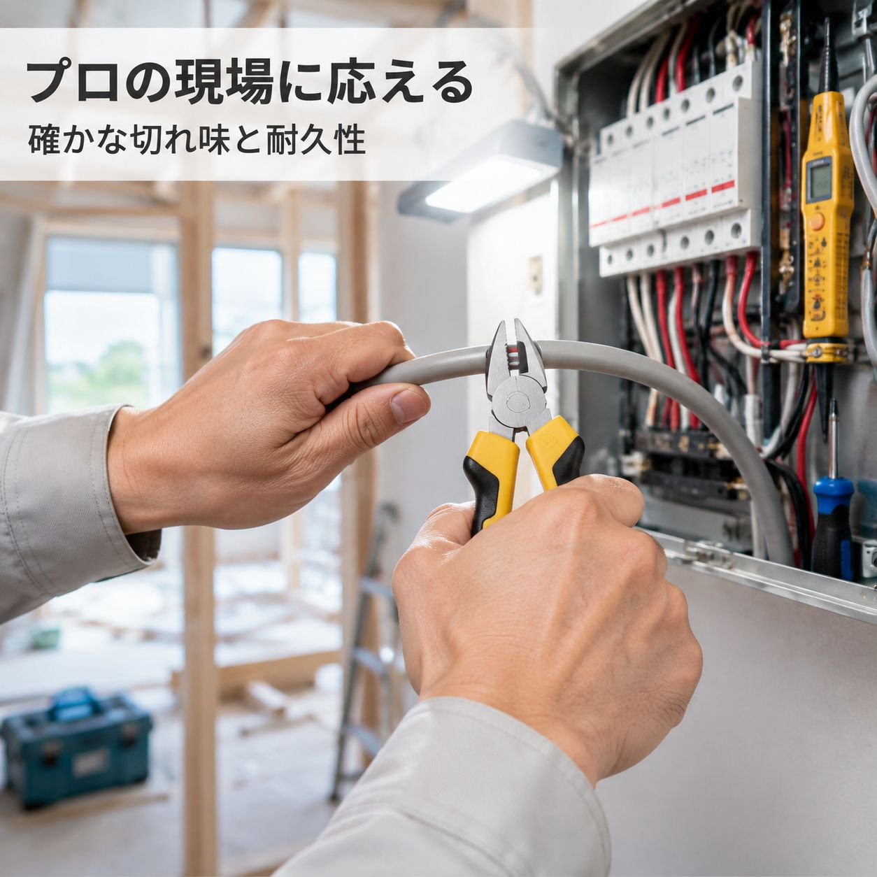 多機能省力ペンチ 業務用プライヤー ワイヤーカットフラットペンチ