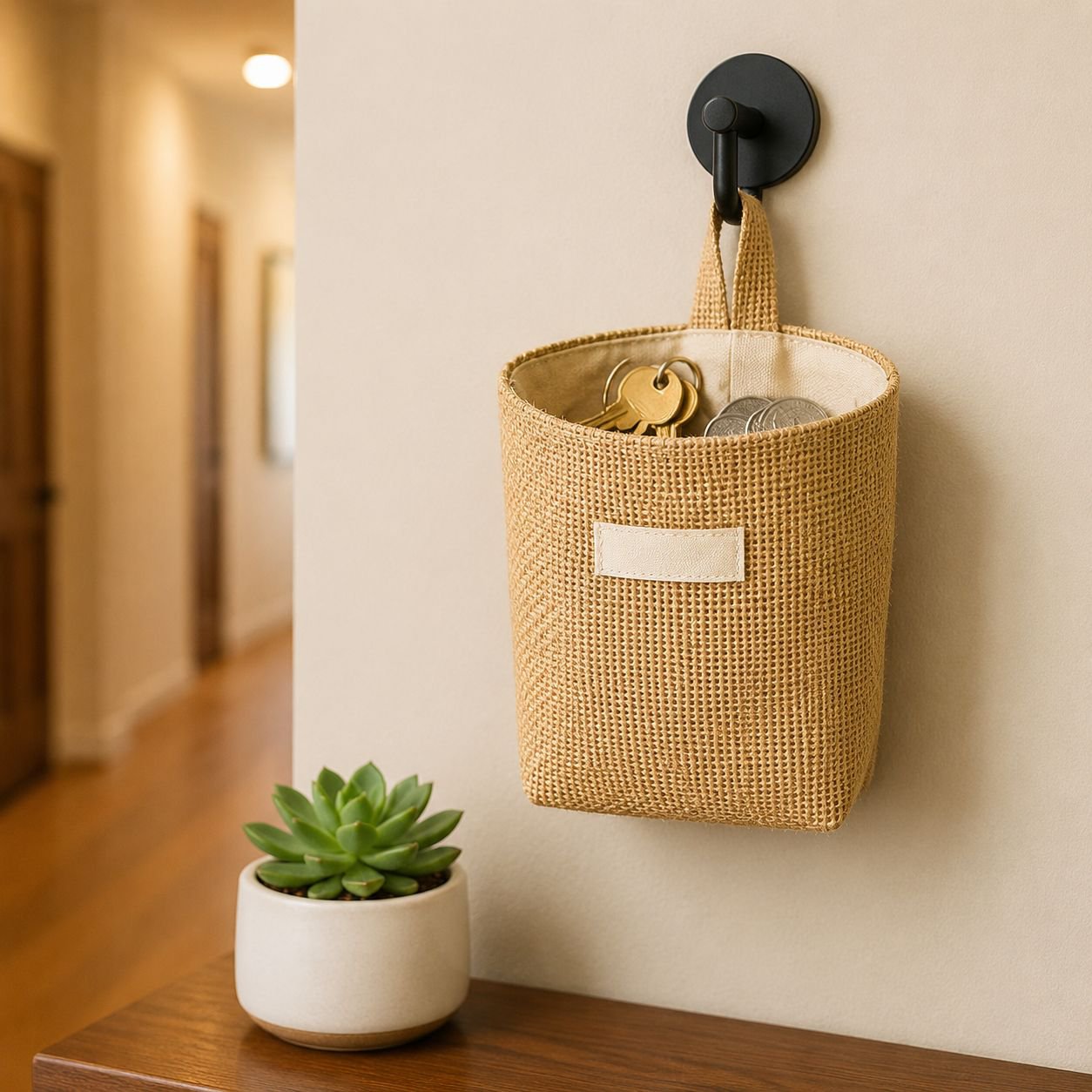 Jute Multi-purpose Wall Hanging Organizer