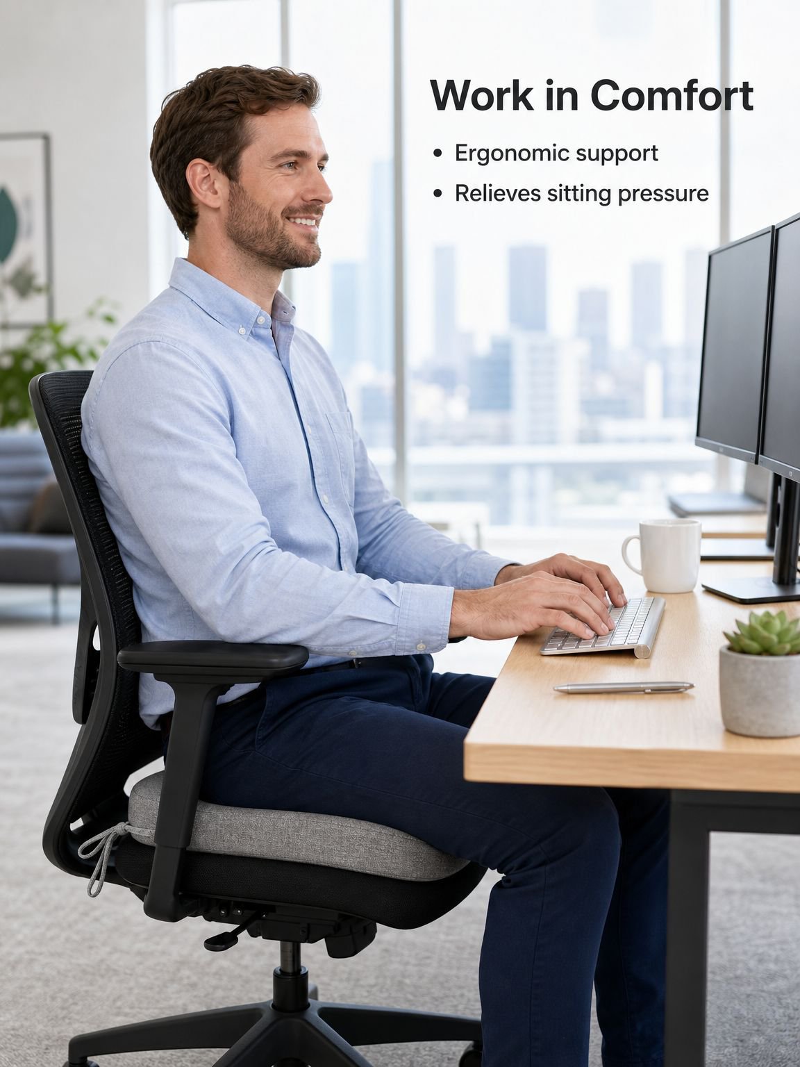 Ergonomic Horseshoe Seat Pad
