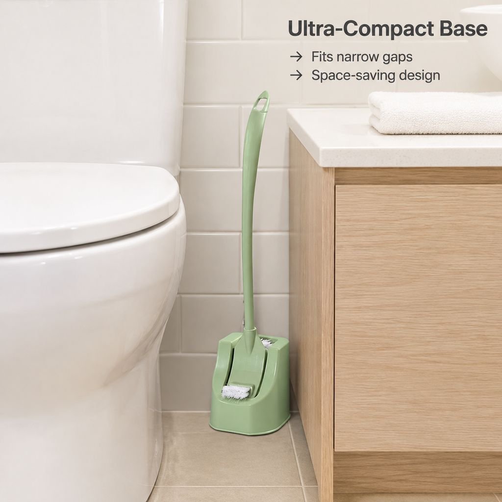Toilet Cleaning Brush Set Soft Bristle Long Handle Bathroom Toilet Brush