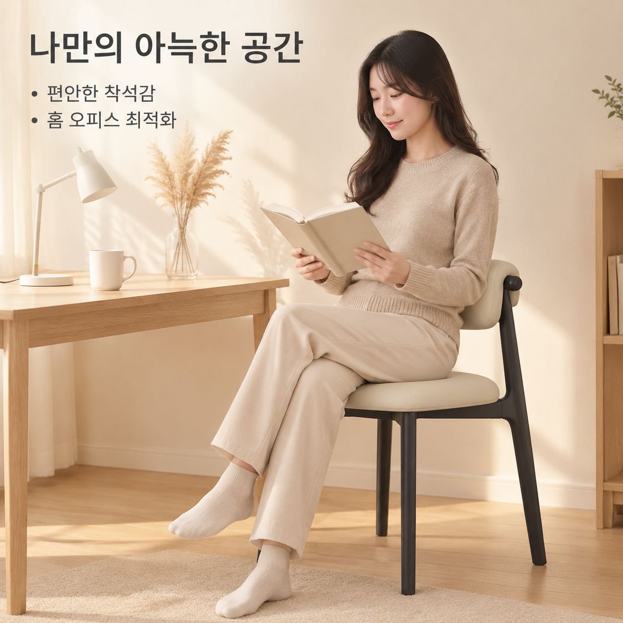 이탈리아 스타일 미니멀 '라이트 럭셔리' 등받이 의자
