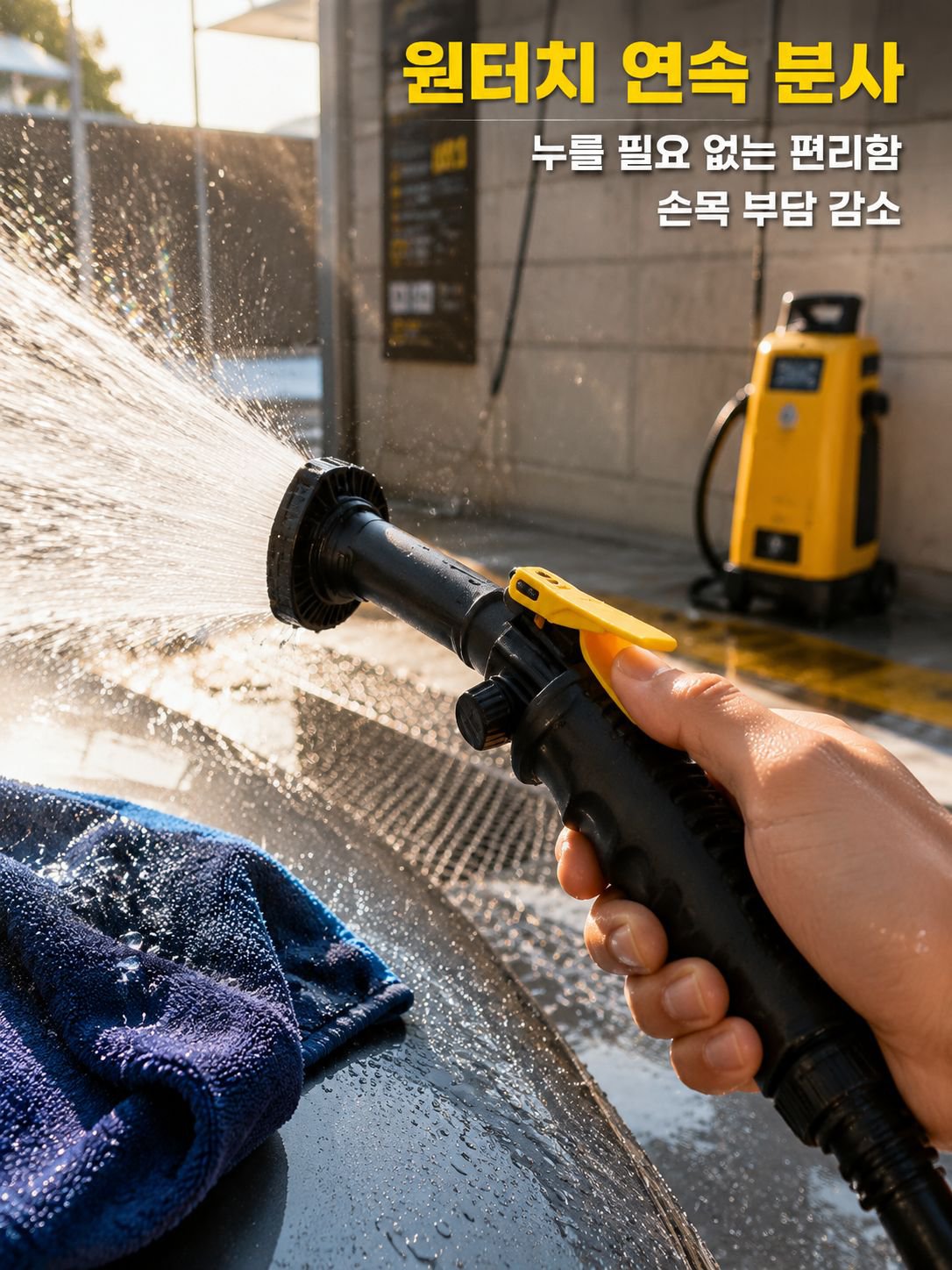 고압 물 분사식 세차 브러시