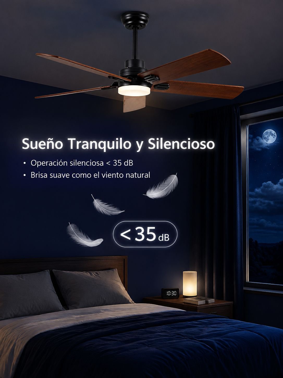 Ventilador LED de alta potencia y bajo ruido