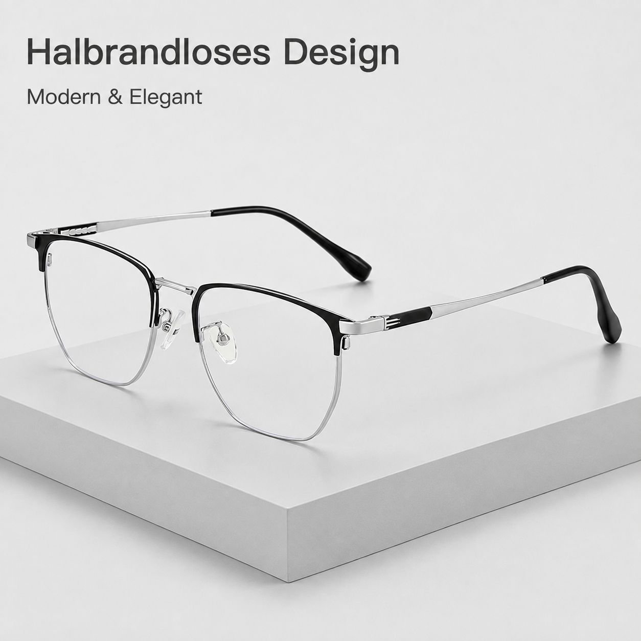 Ultraleichte, halbrandlose Lesebrille