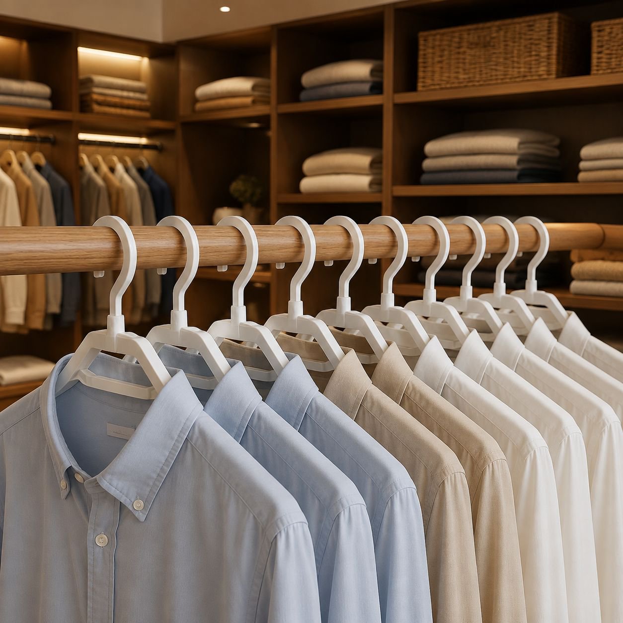 JMY rotatable and extendable clothes hanger in use