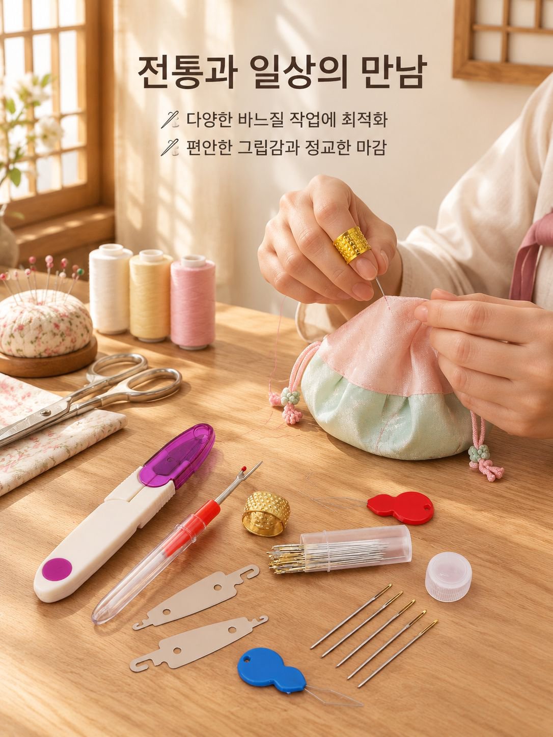 실 뜯는 바느질 도구
