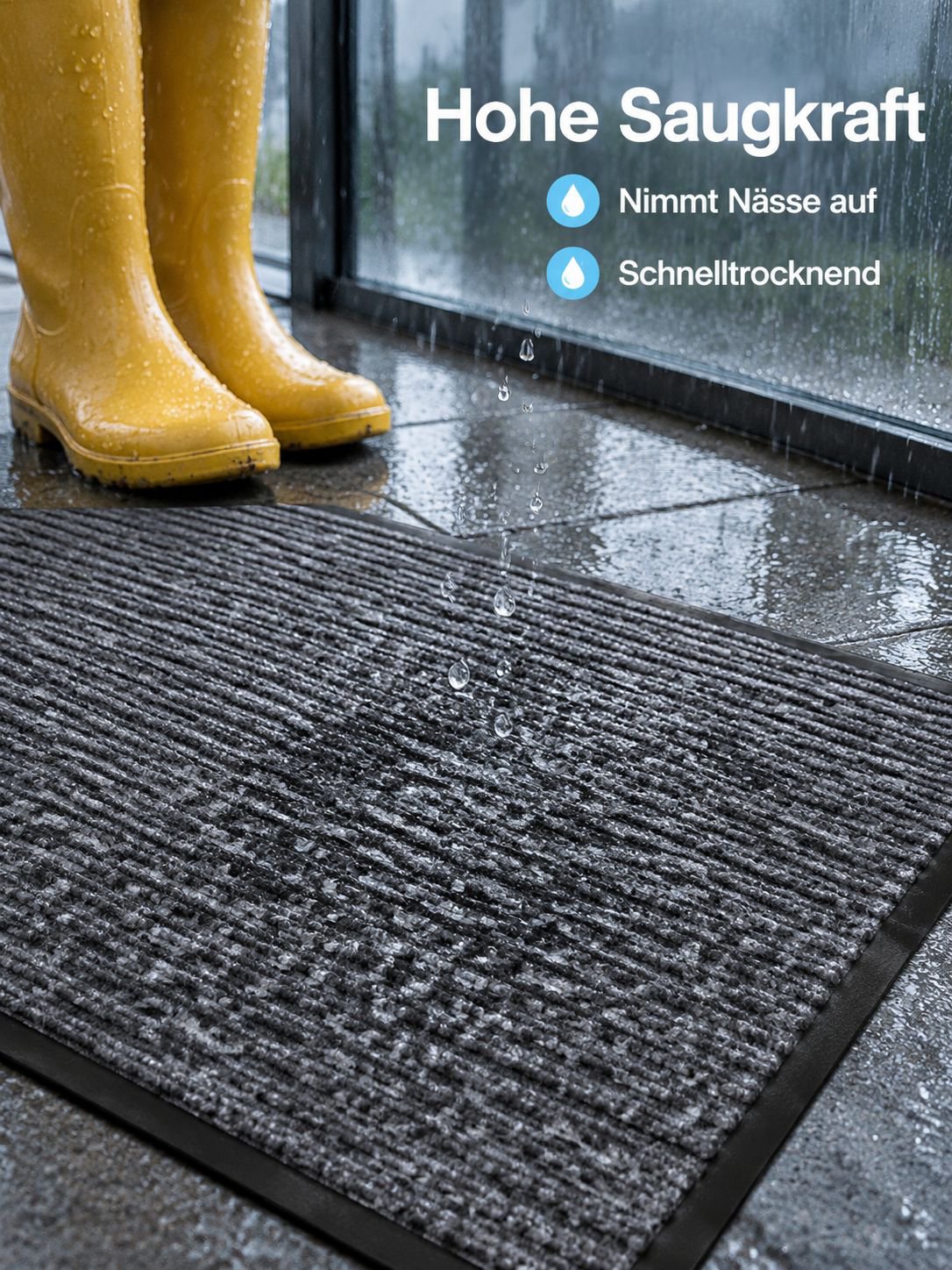 Fußmatte vor dem Hauseingang