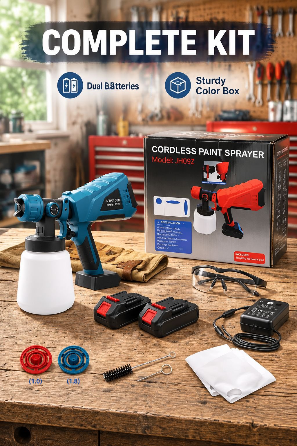 Electric spray gun a large capacity color box