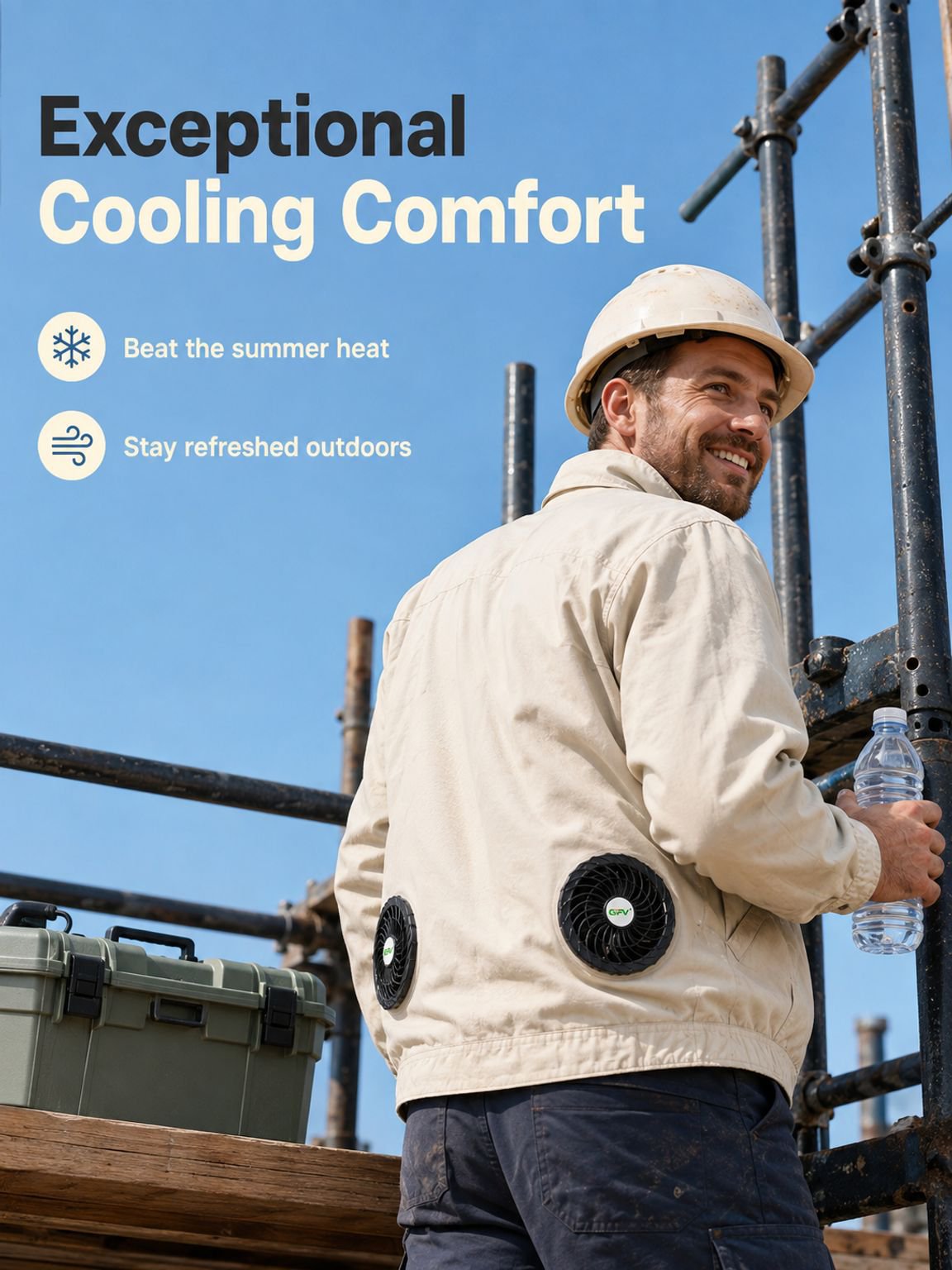 Super Fast Charging Air Conditioned Jacket with Battery Set
