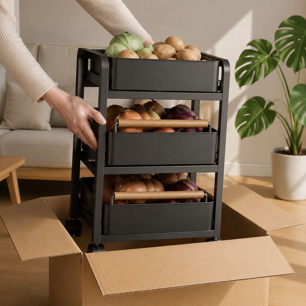 Cajonera de plástico transparente para el hogar