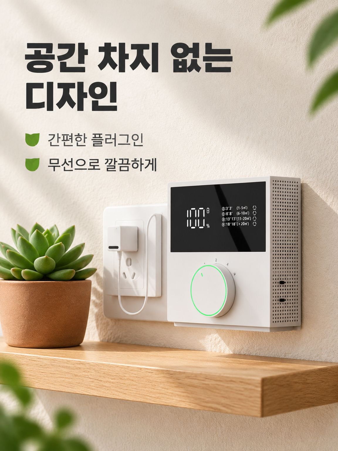 음이온 공기청정기 가정용 포름알데히드 제거, 담배냄새 흡입, 화장실, 애완동물 악취 제거 및 살균