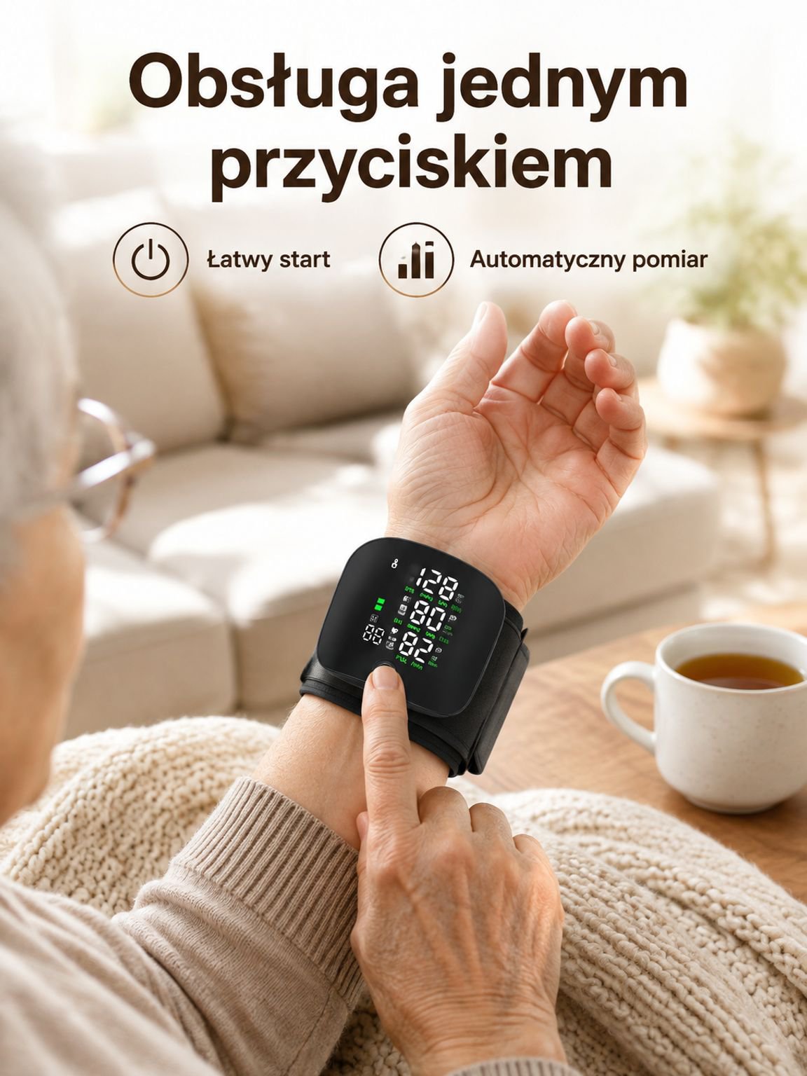 Elektroniczny ciśnieniomierz na nadgarstek