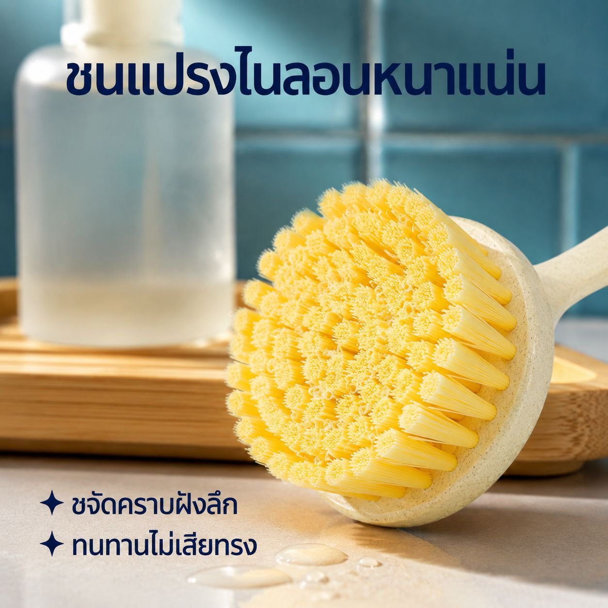 แปรงทำความสะอาดหม้อด้ามยาวอเนกประสงค์