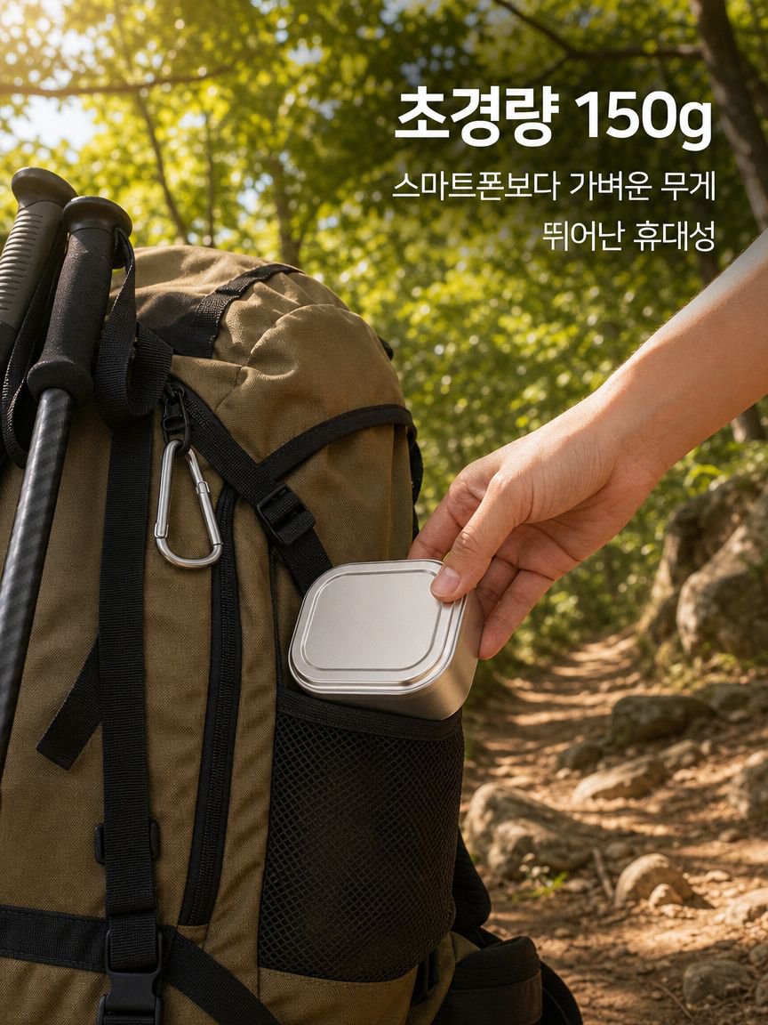 알루미늄 재질의 휴대용 캠핑 도시락