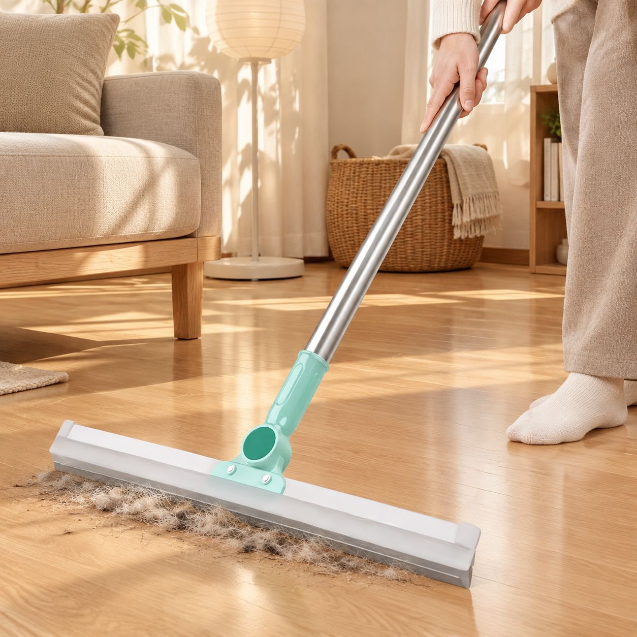 マジックほうきは水を掻いて床を拭くワイパーのシリカゲルスクレーパーを使って神器を掃くほうきを掃く