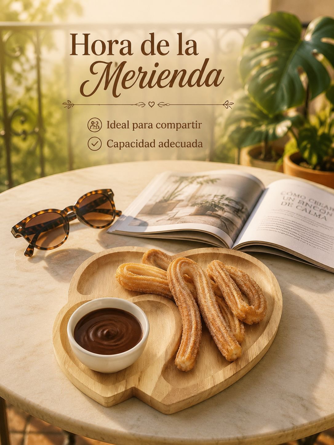 Bandeja multifuncional de bambú