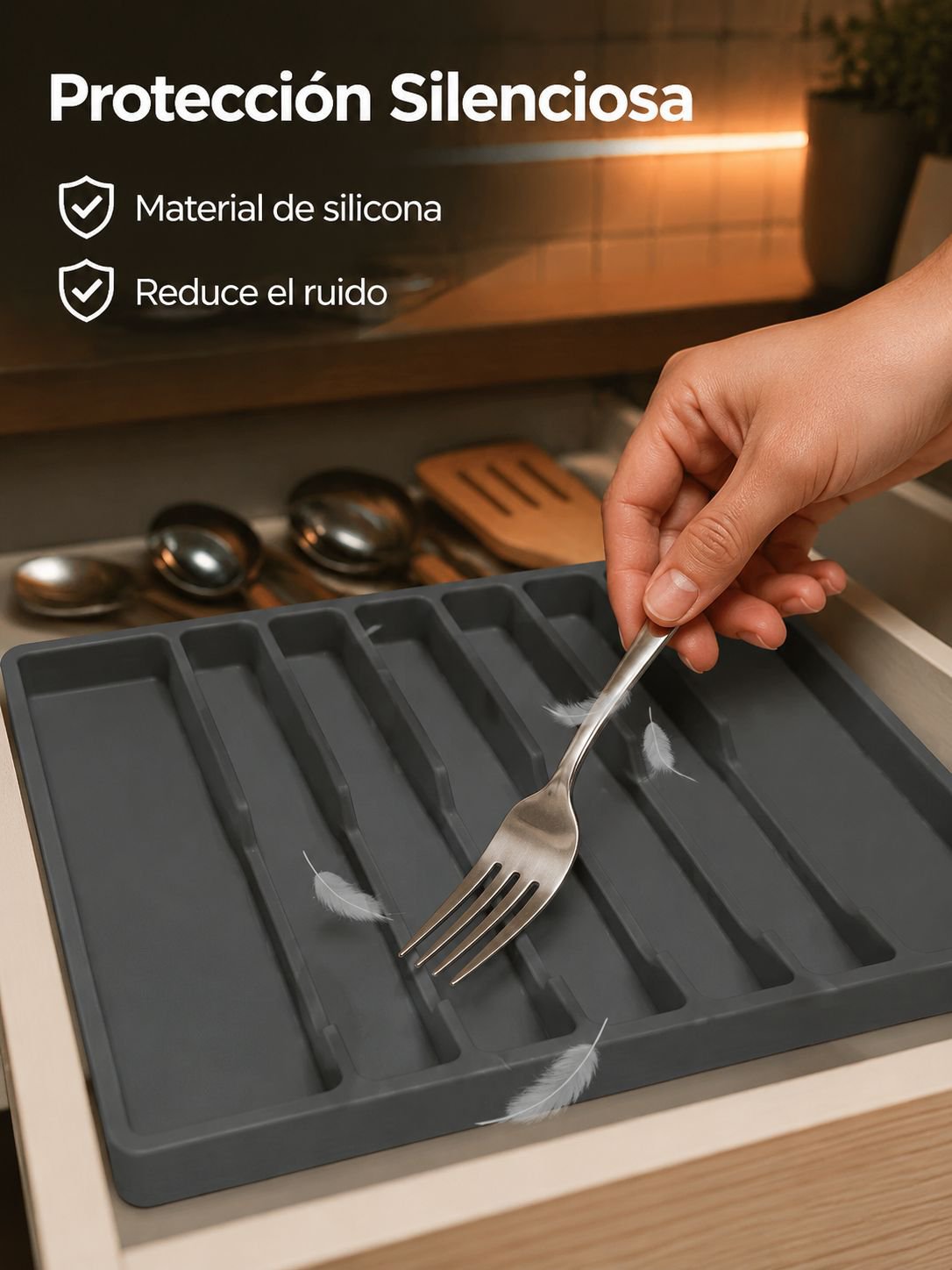 Divisor de compartimentos de silicona para el hogar