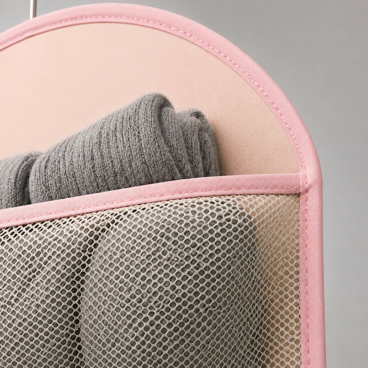 Durable hanging closet organizer for small garments
