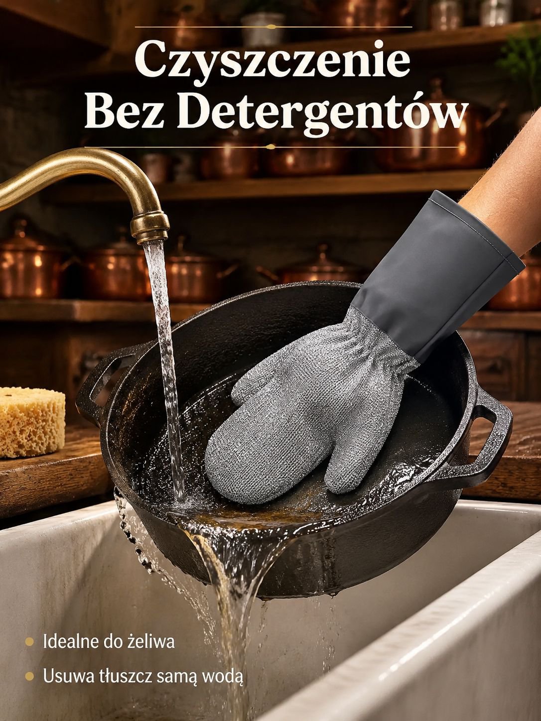 Grube rękawice do czyszczenia z drutu skręcanego