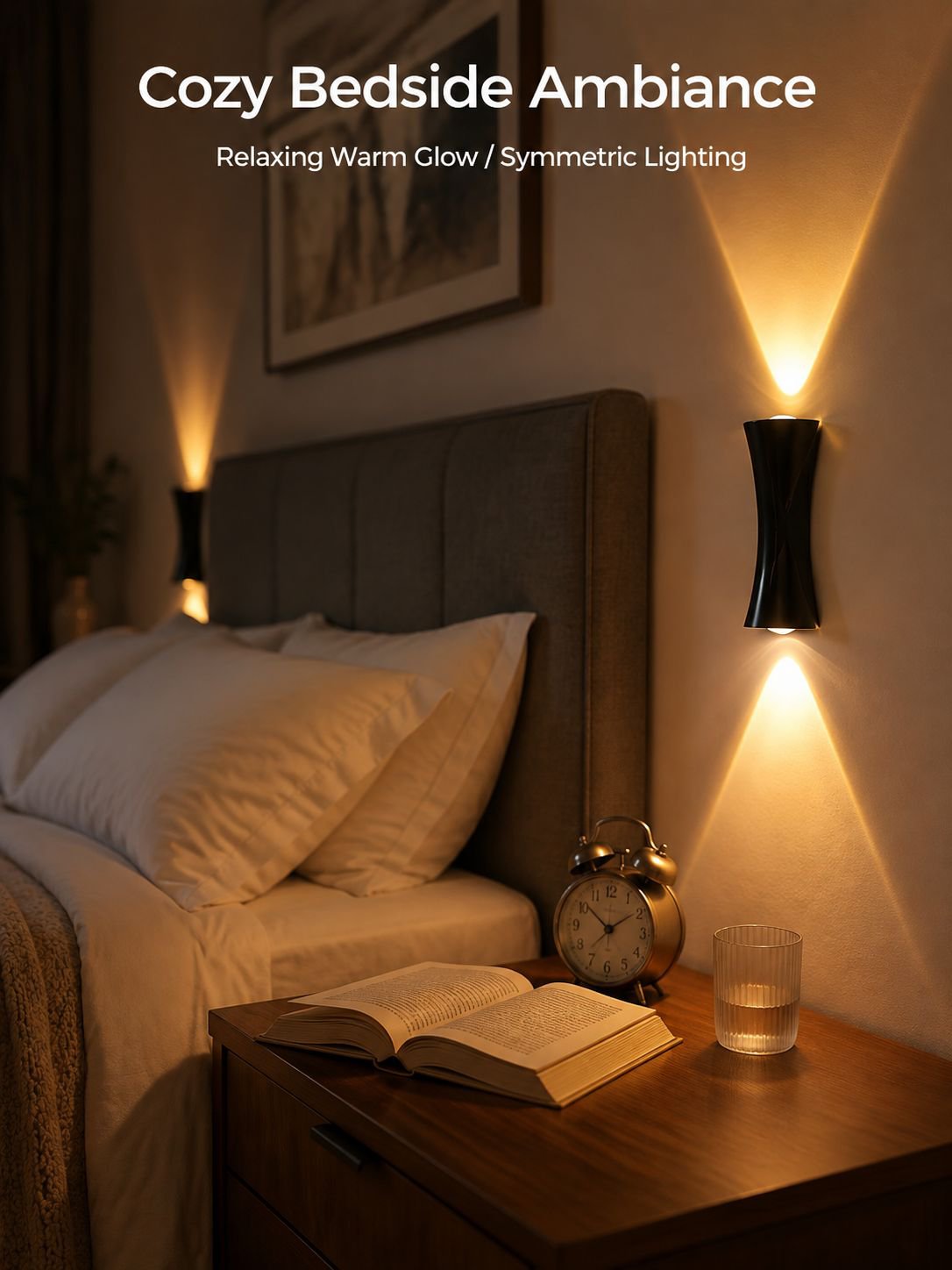 Double Head Black Wall Lamp