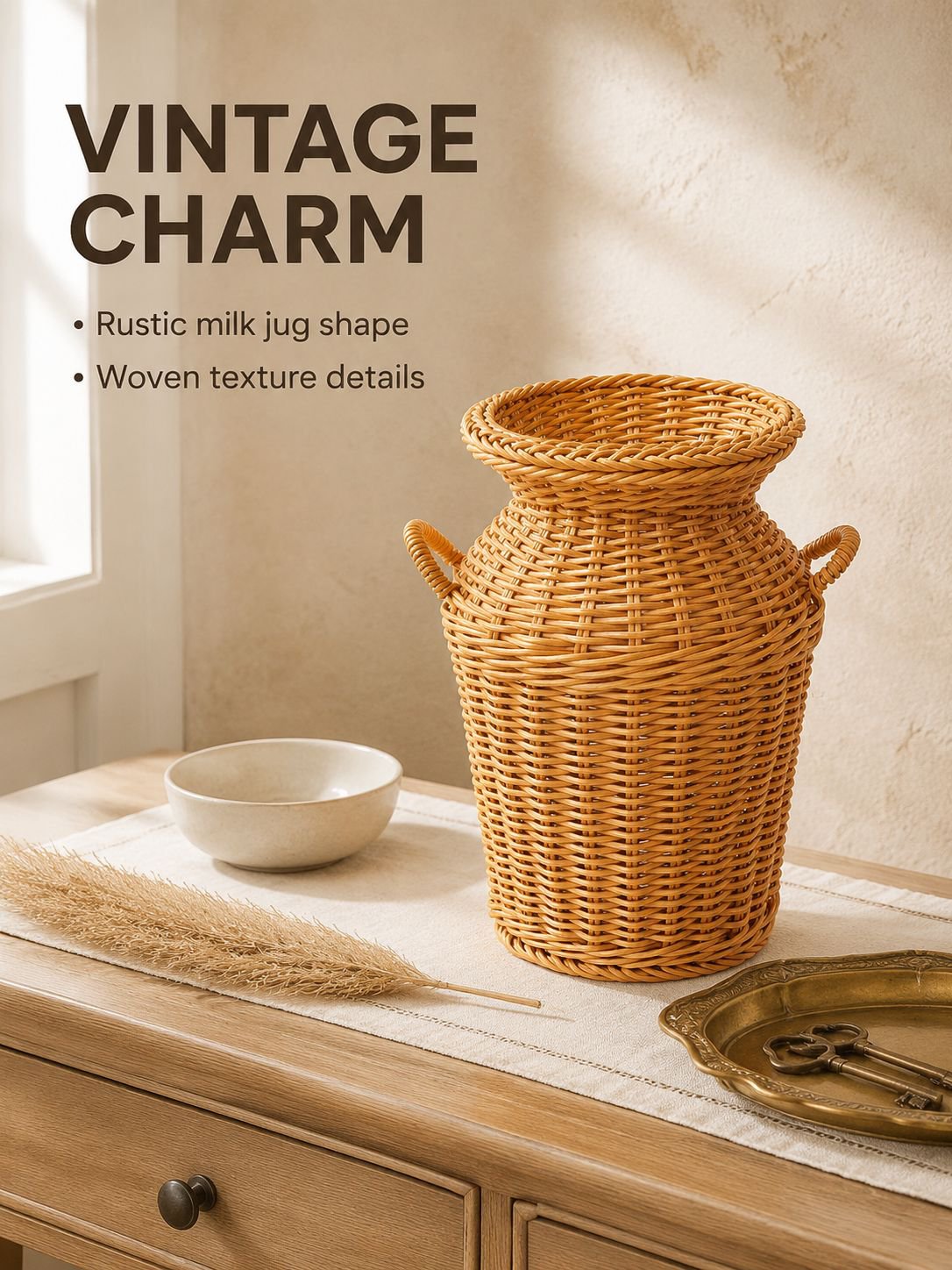 Home Imitation Vine Weaving Vase Flower Arrangement Device