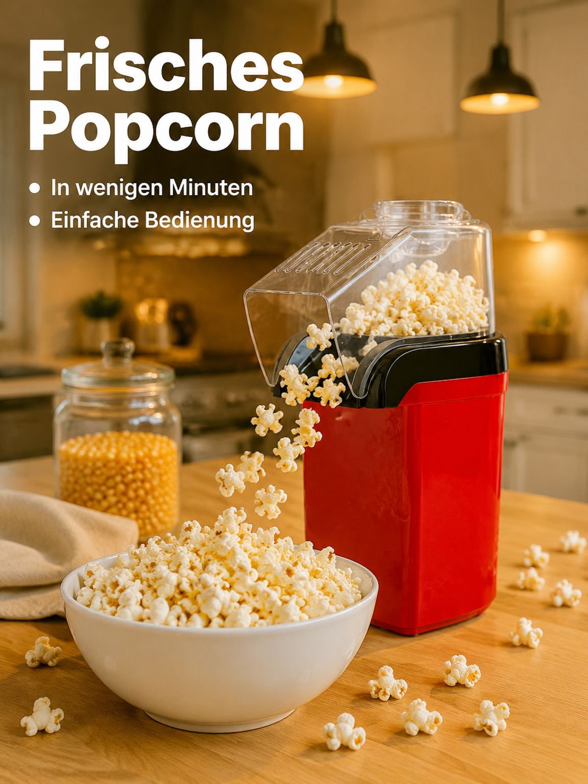 Ölfreie Heißluft-Popcornmaschine