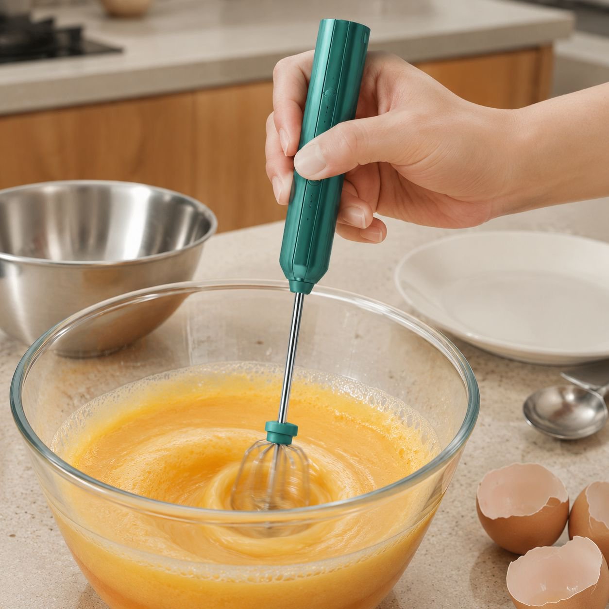 Mini Handheld Electric Egg Beater, Wireless Charging Baking Mixer