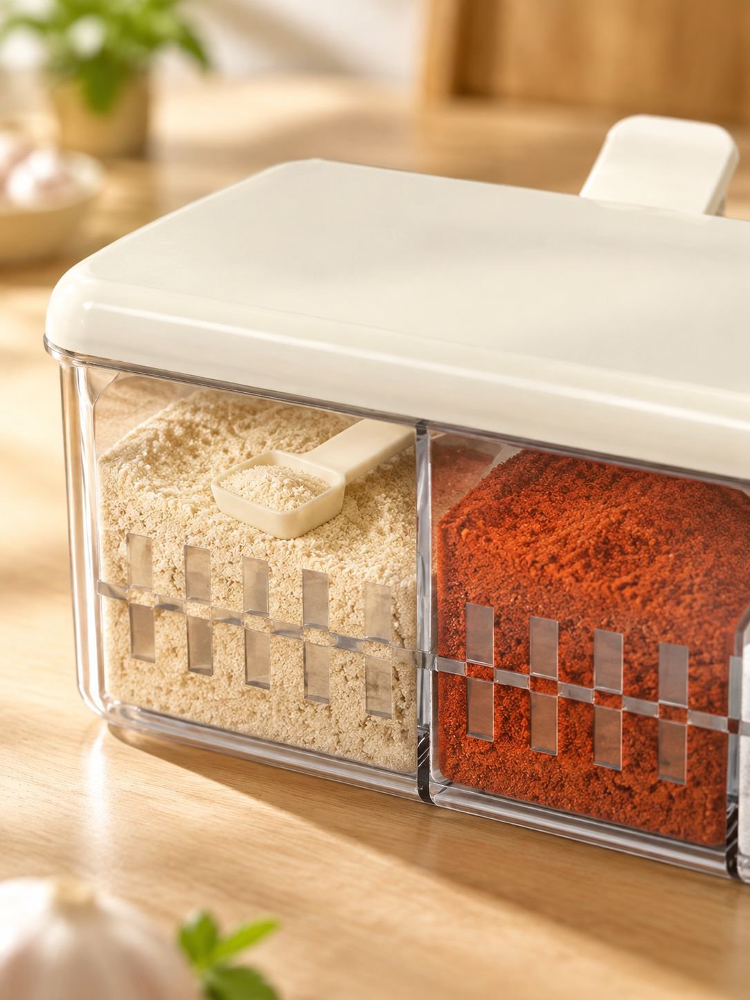 Frasco hermético para almacenar especias en la cocina