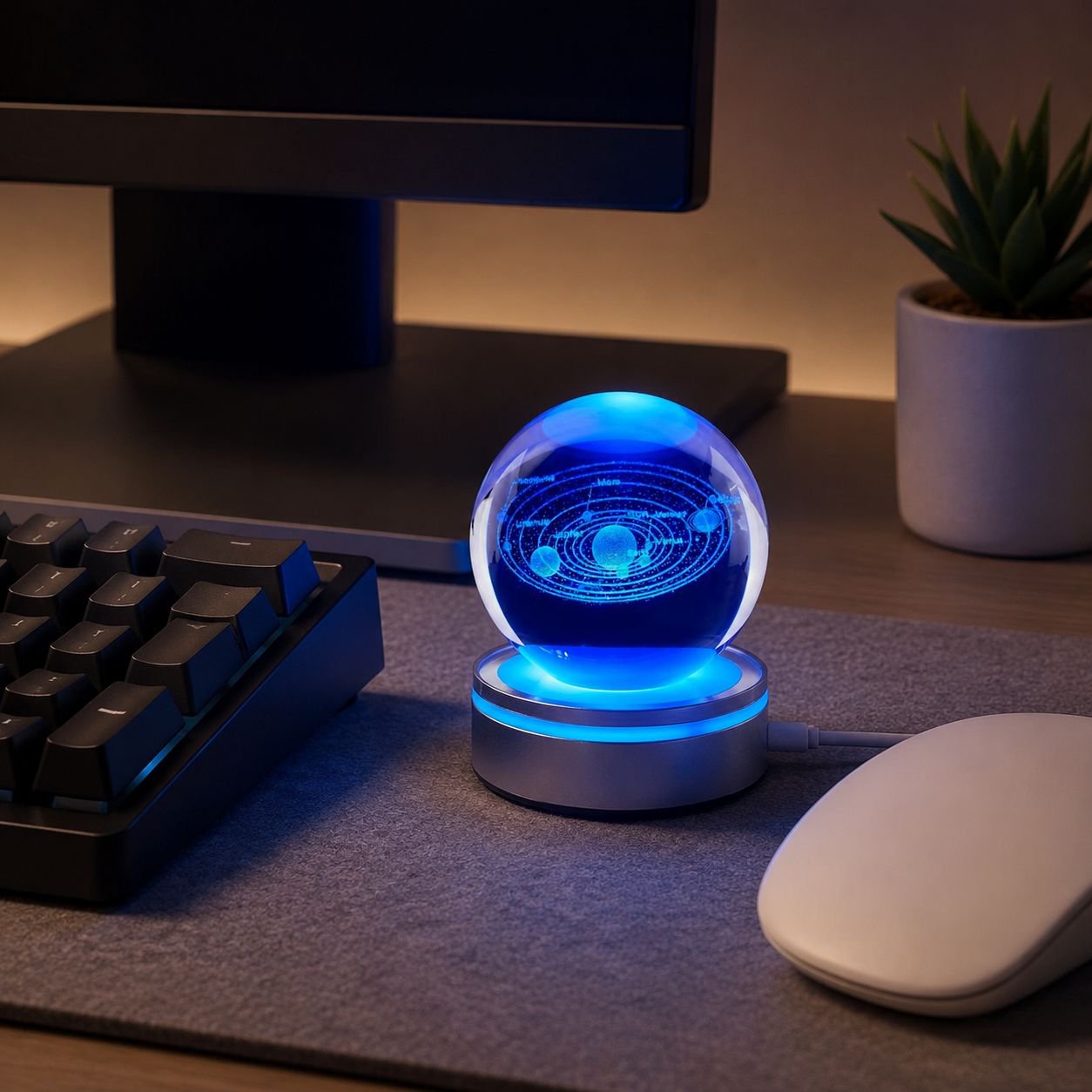 Creative Starry Sky Crystal Ball Projector Office Gift
