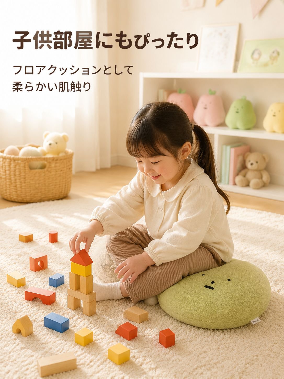 フルーツ柄のクッション