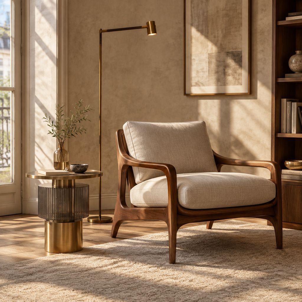 Chaise et table d’appoint