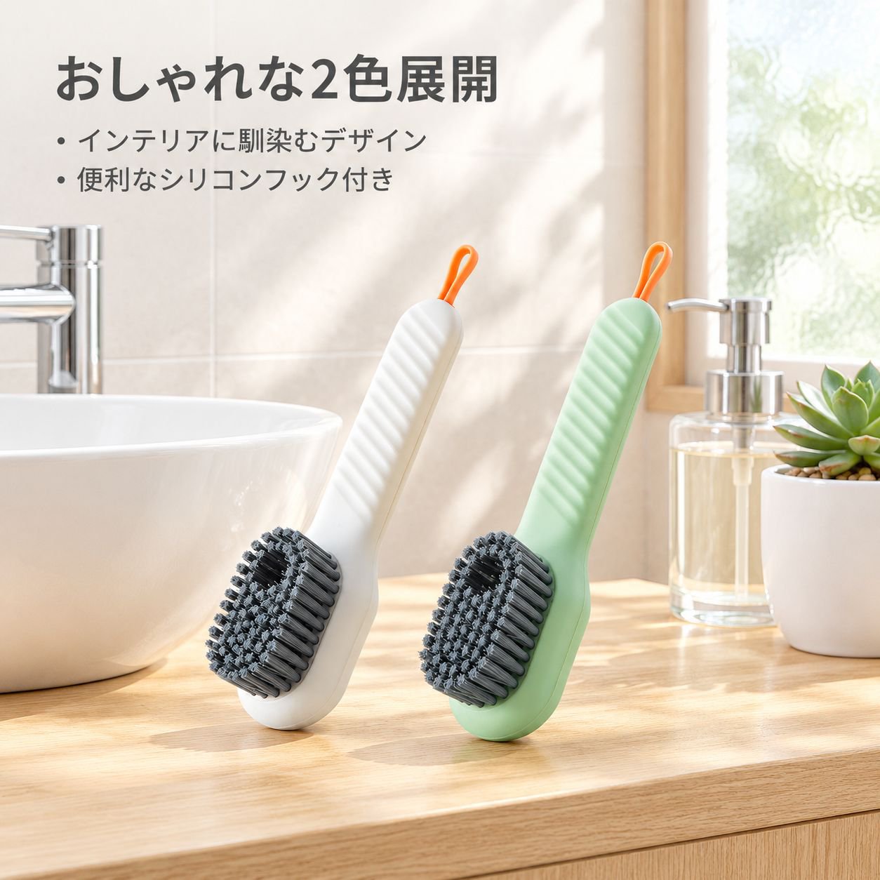 手動プッシュ式シューズクリーニングブラシ