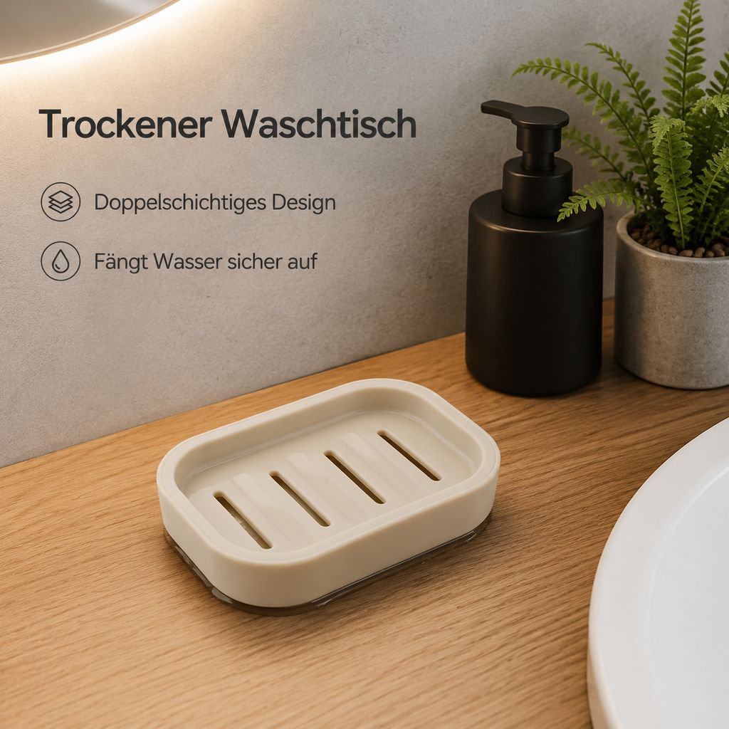 Abtropfende Seifenablage