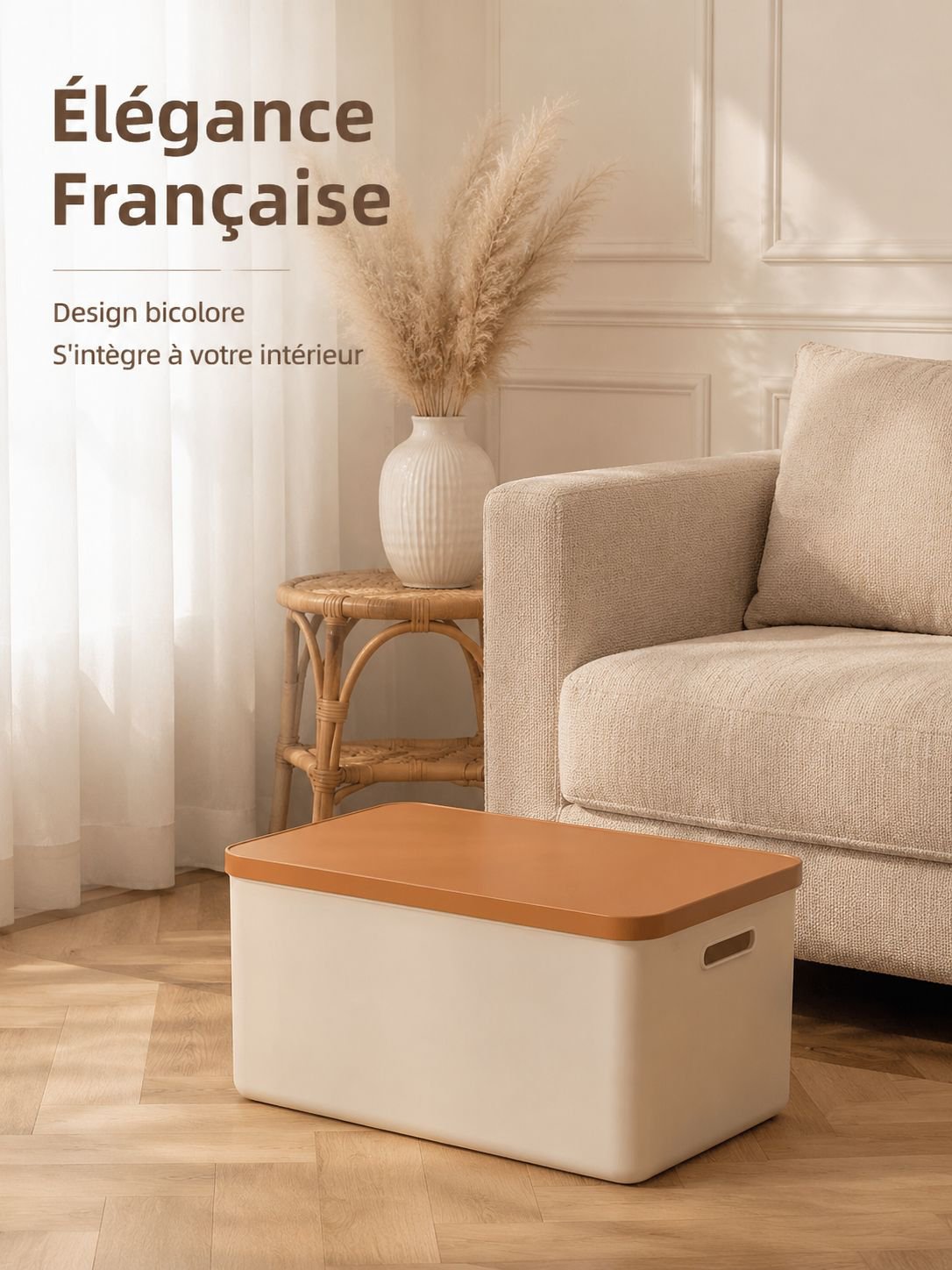 Boîte de rangement pour objets divers avec couvercle