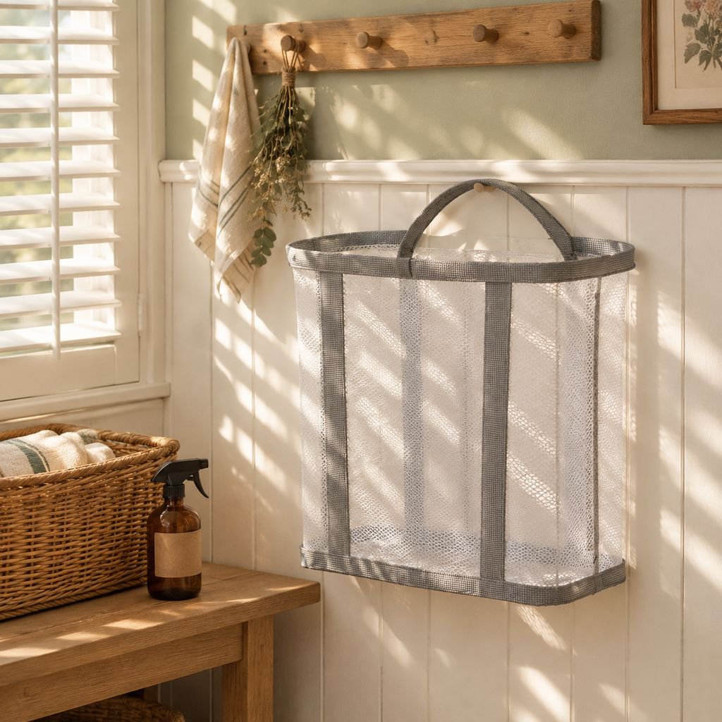Household Toy Bucket Dirty Clothes Basket Foldable WallMounted Household Storage