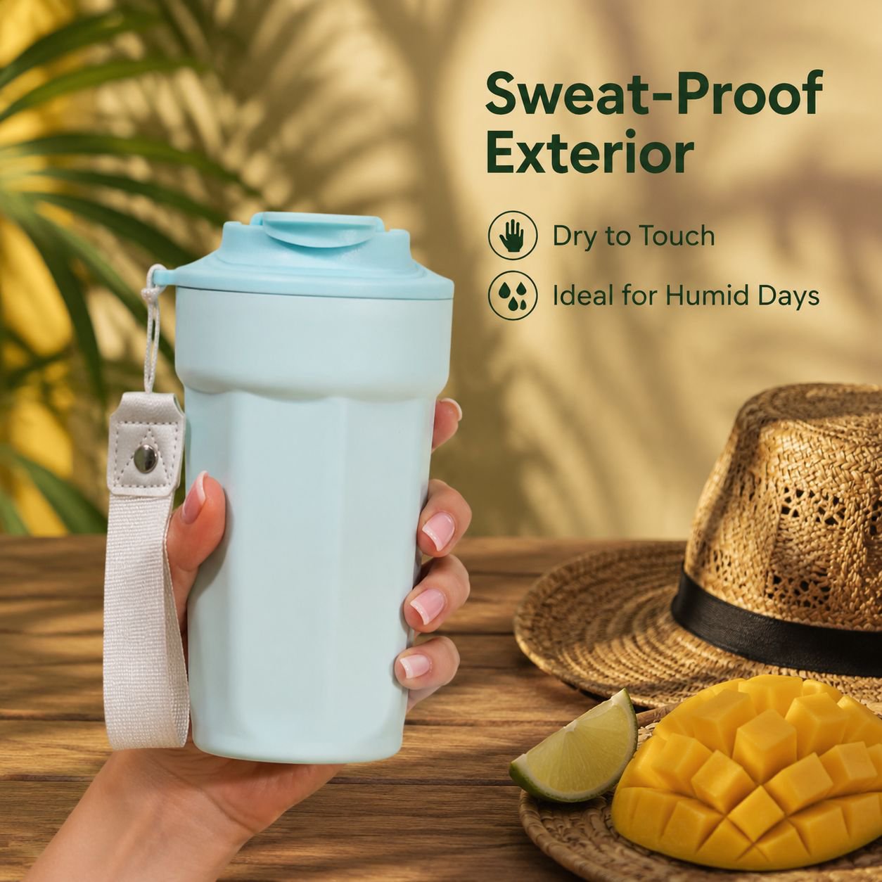 316 Stainless Steel Vacuum Insulated Mug with Convenient Carrying Strap