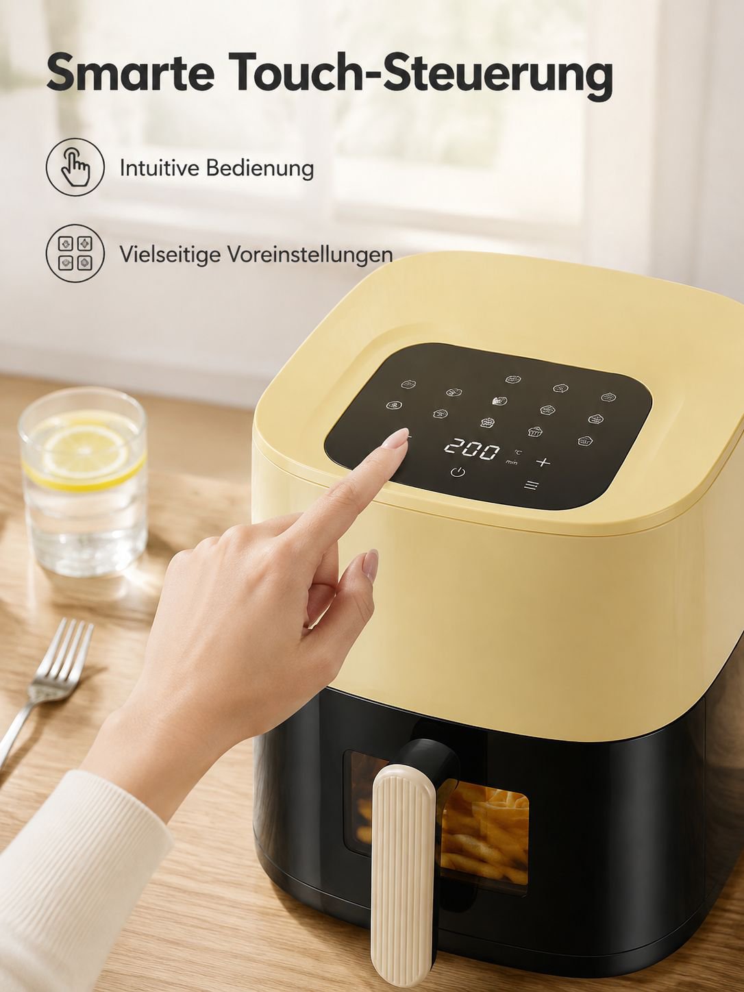 Große elektrische Fritteuse mit Mehrfachfunktion