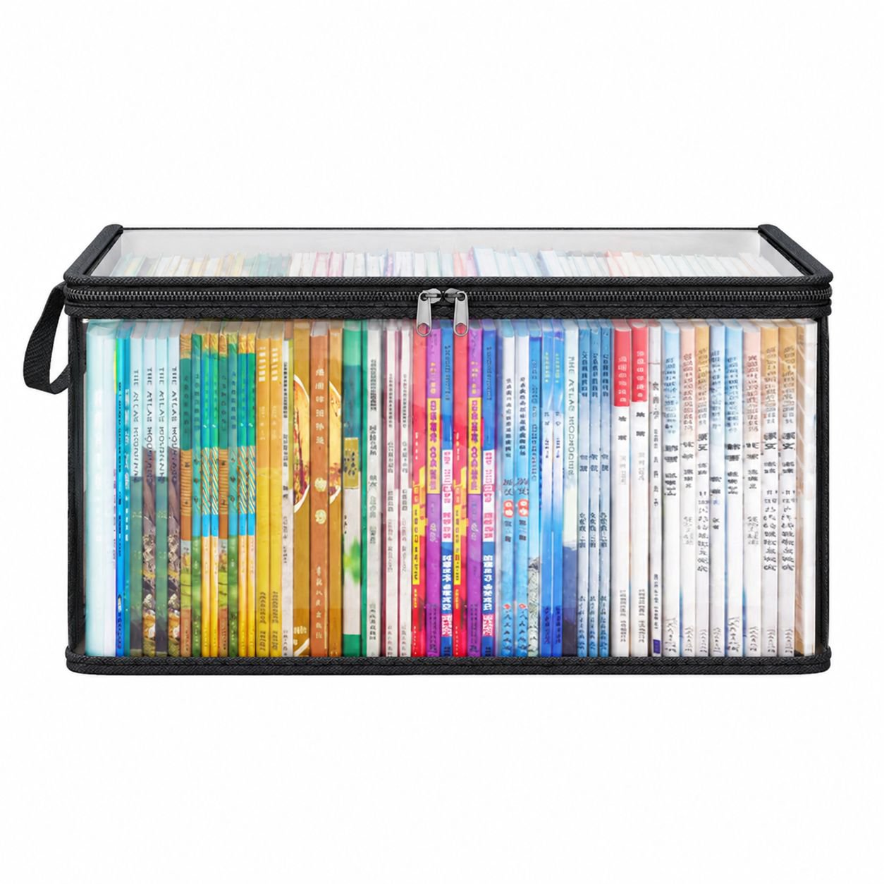 Caja de libros para dormitorio, organizador de libros de gran capacidad