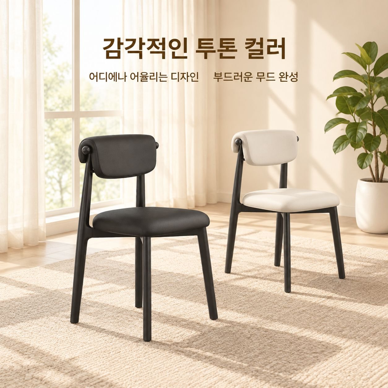 이탈리아 스타일 미니멀 '라이트 럭셔리' 등받이 의자