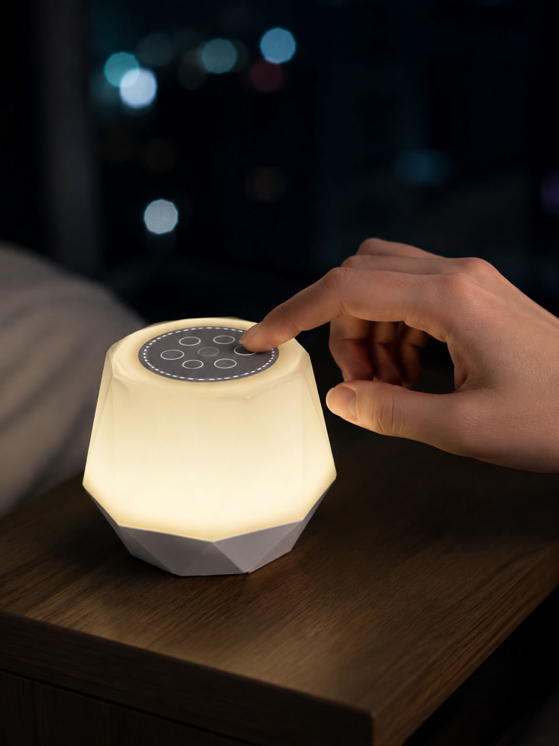 Portable 7-Color Night Lamp with Soothing Sounds