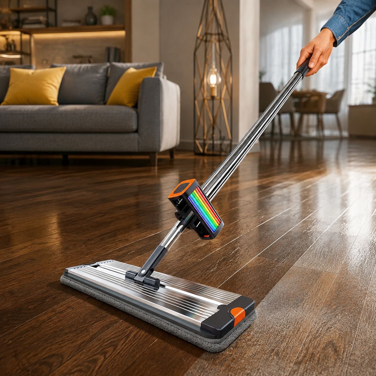 Joybos Microfiber Rotating Flat Mop Home Aluminum Alloy Floor Cleaning Set