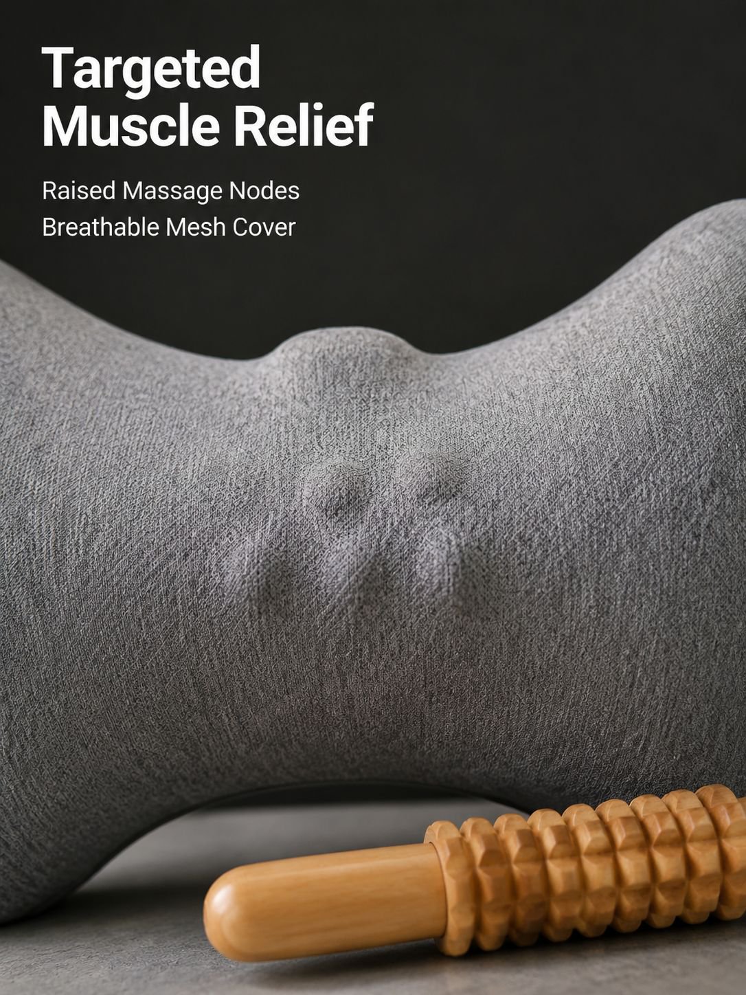 Massage memory lumbar support pillow