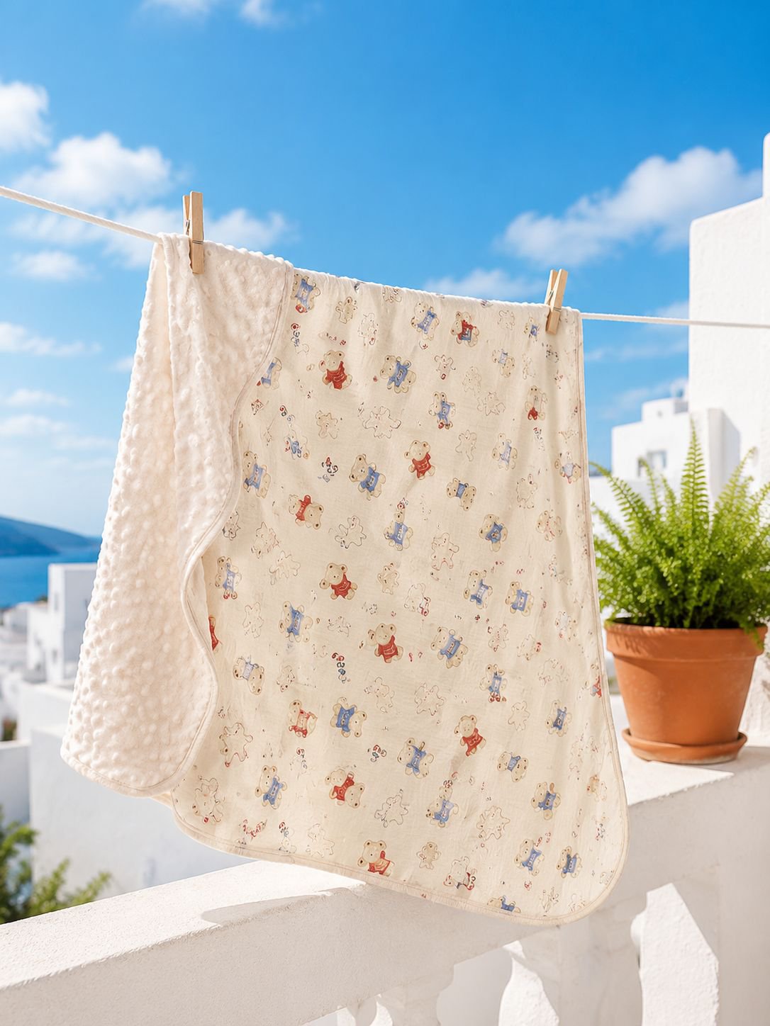 Manta ligera de primavera y otoño para guardería manta de bolitas