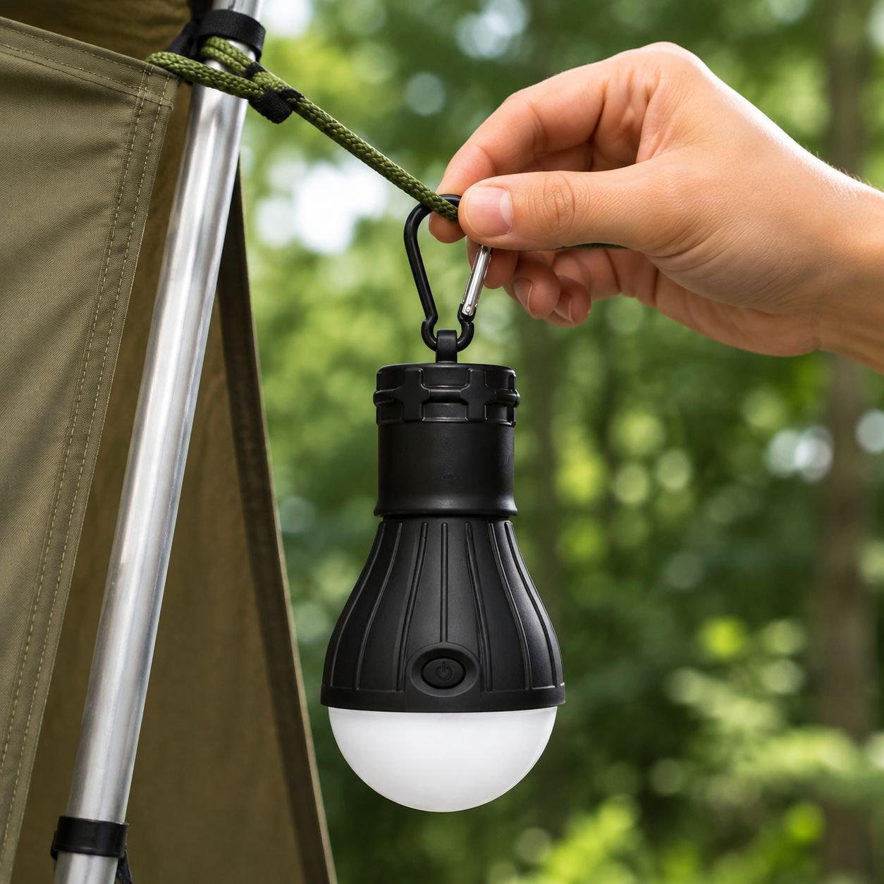 Portable LED lantern for hiking and camping