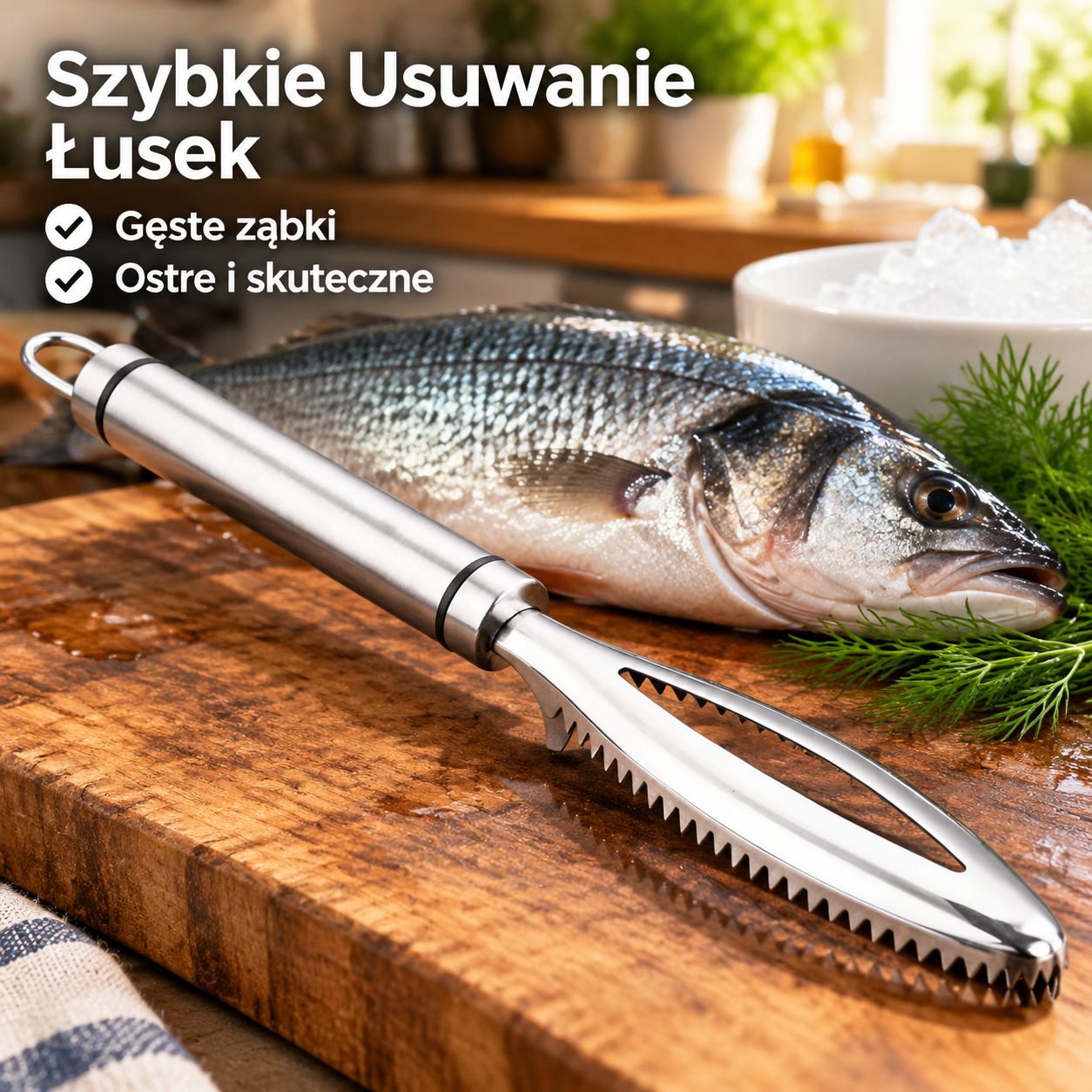 Skrobak do ryb ze stali nierdzewnej
