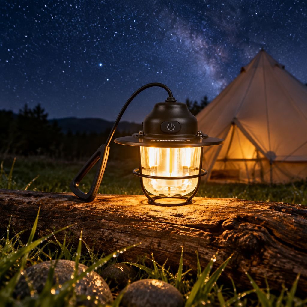 Kompakte Campinglampe mit stilvollem Design