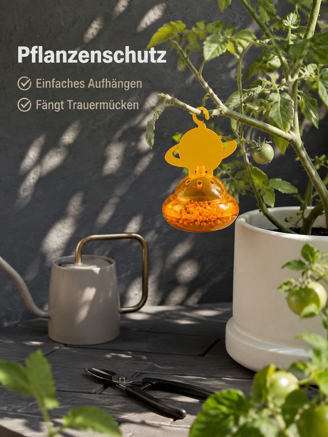Hängender Fliegenfänger mit Klebeplatten