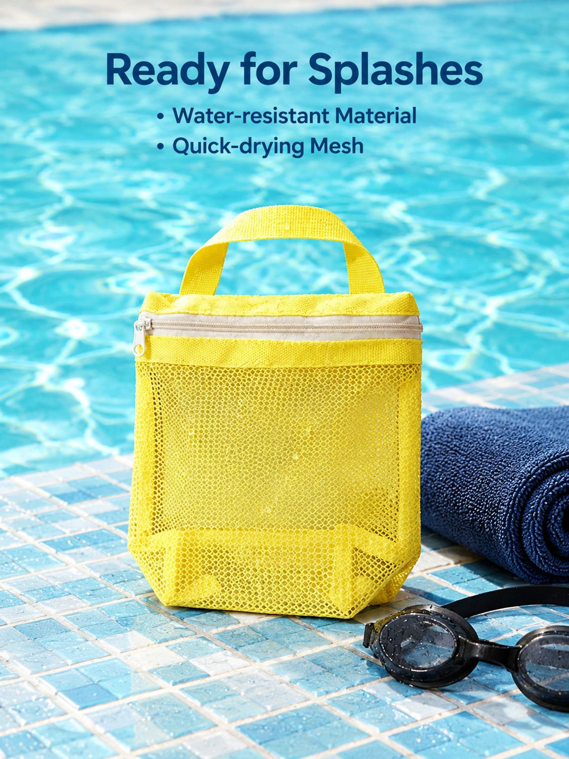Portable Waterproof Mesh Toiletry Bag