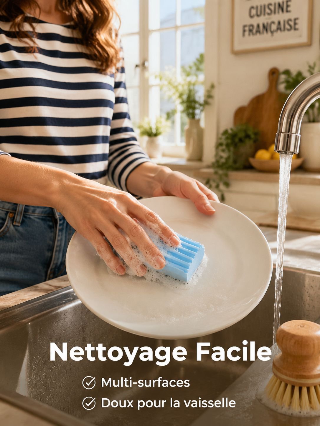 Éponge de nettoyage polyvalente en coton